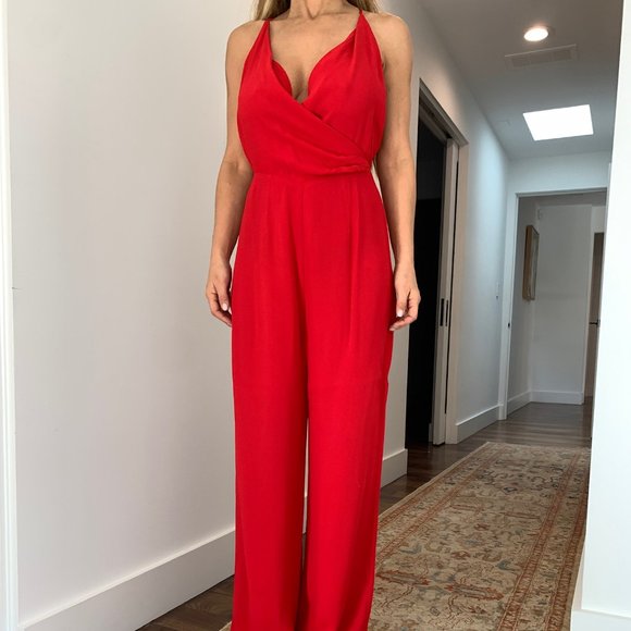 Reformation red jumpsuit - Picture 1 of 7